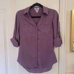 Express Portofino Slim Fit Blouse - S